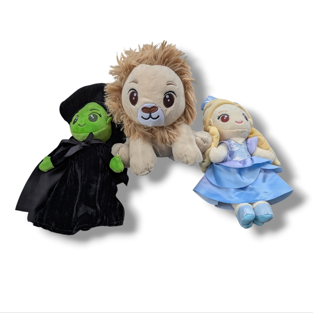 SOLD - REGAL Wicked For Good Plush Elphaba, Glinda, Cowardly Lion